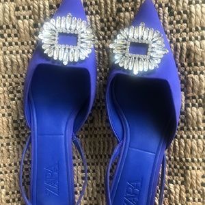 Zara Vibrant Blue slingbacks